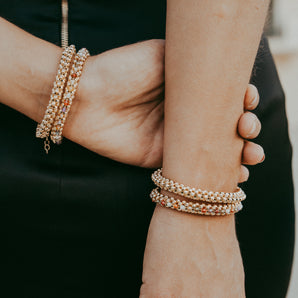 Bracelets woven with natural stones - cod. BR 33